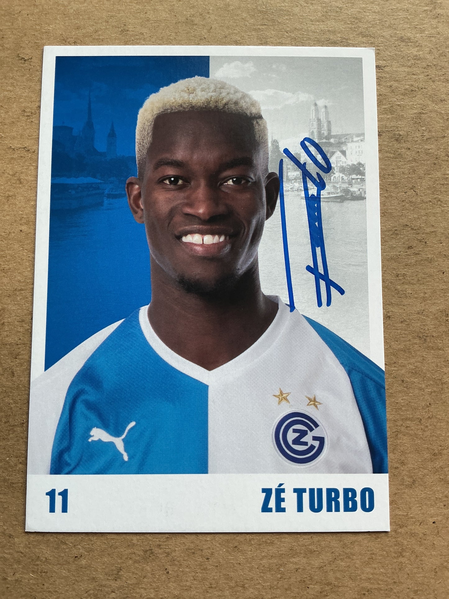 Zé Turbo, Guinea-Bissau 🇬🇼 Grasshopper Zürich 2019/20 hand signed