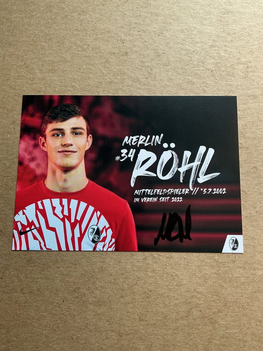 Merlin Röhl, Germany 🇩🇪 SC Freiburg 2023/24 hand signed