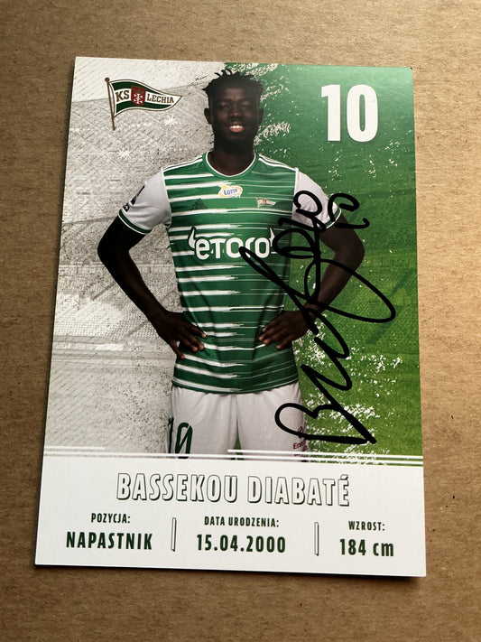 Bassekou Diabaté, Mali 🇲🇱 Lechia Gdansk 2022/23 hand signed