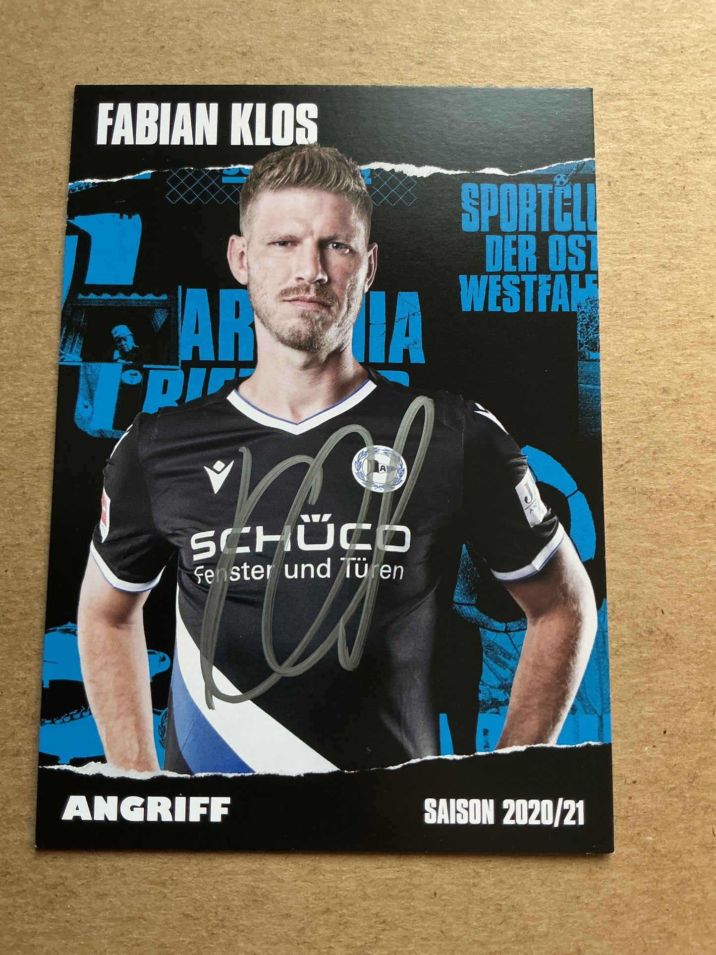 Fabian Klos, Germany 🇩🇪 Arminia Bielefeld 2020/21 hand signed