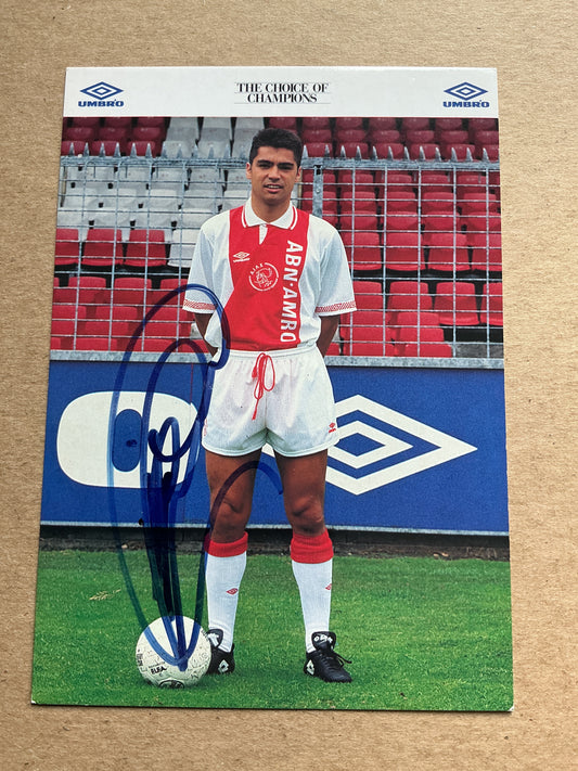 Sonny Silooy, Netherlands 🇳🇱 Ajax Amsterdam 1992/93 hand signed