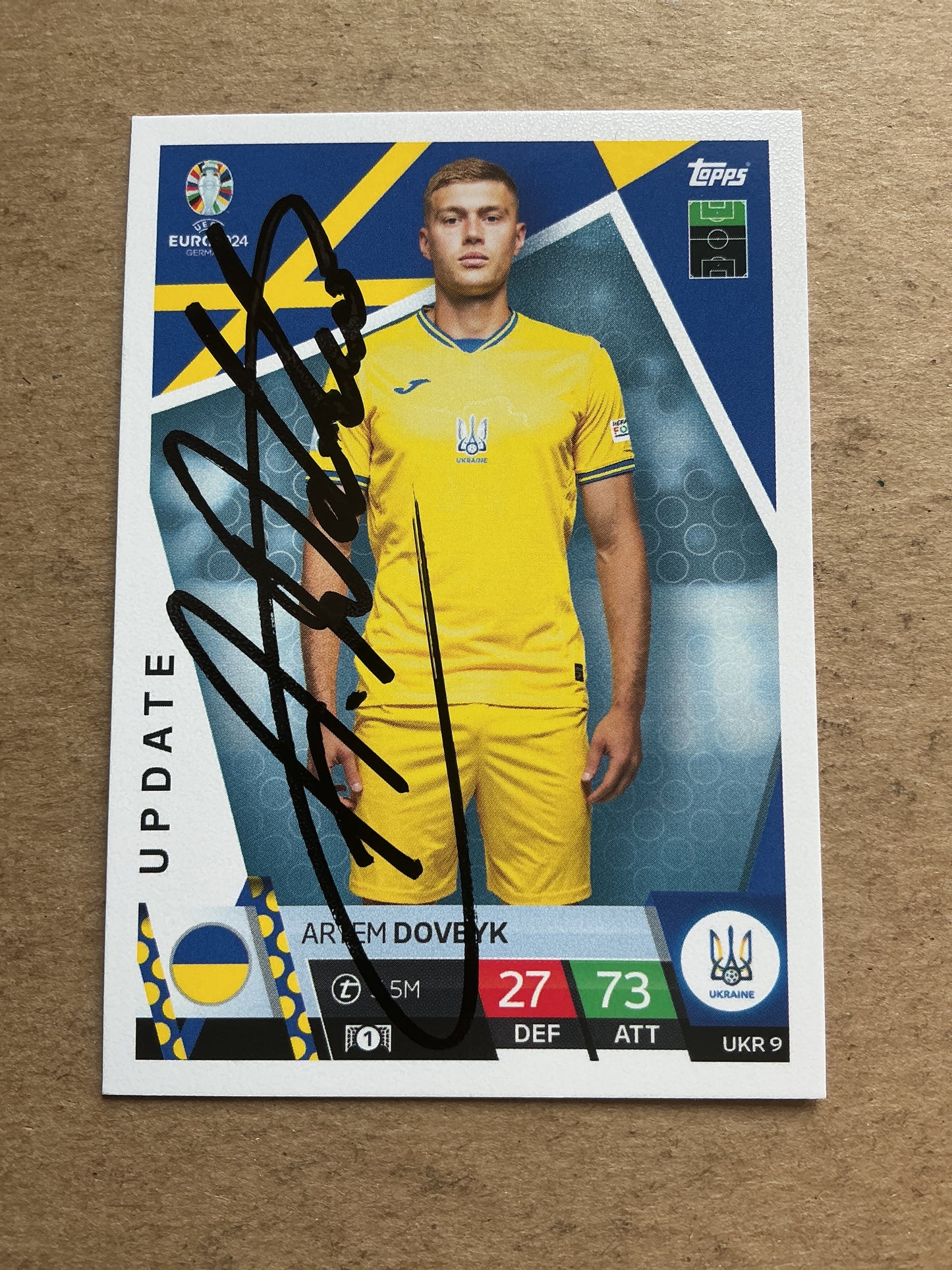 Artem Dovbyk, Ukraine 🇺🇦 UEFA Euro 2024 hand signed