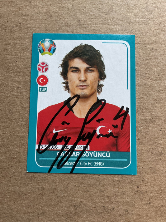 Cağlar Söyüncü, Türkiye 🇹🇷 UEFA Euro 2020 Panini hand signed