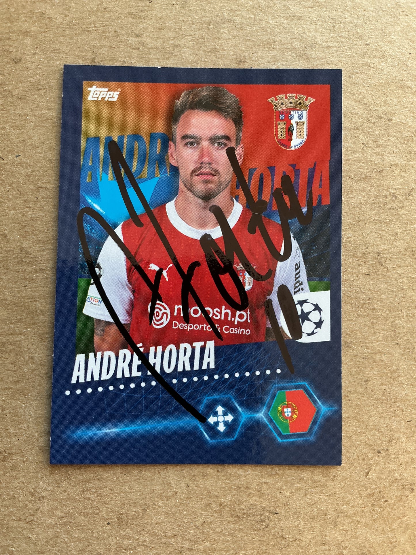 André Horta, Portugal 🇵🇹 SC Braga 2023/24 Topps hand signed