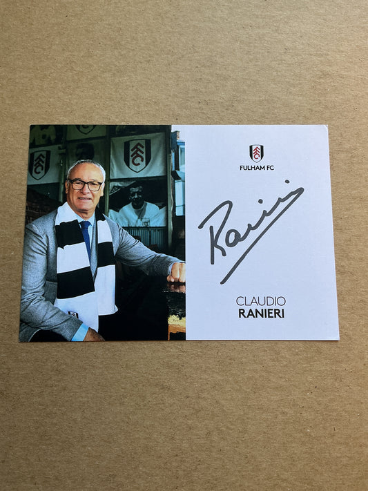 Claudio Ranieri, Italy 🇮🇹 Fulham FC 2018/19 hand signed