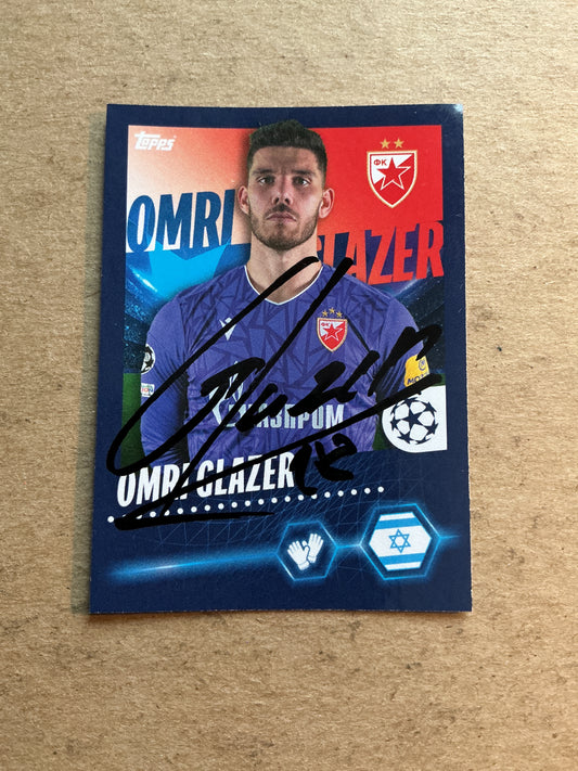 Omri Glazer, Israel 🇮🇱 Red Star Belgrade 2023/24 Topps hand signed