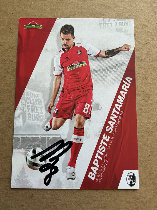 Baptiste Santamaria, France 🇫🇷 SC Freiburg 2020/21 hand signed