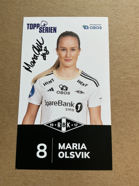 Maria Olsvik, Norway 🇳🇴 Rosenborg BK 2023/24 hand signed