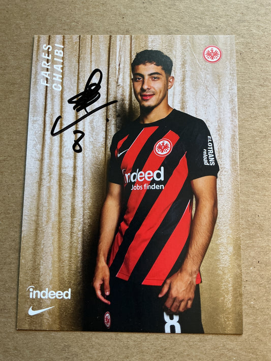 Fares Chaibi, Algeria 🇩🇿 Eintracht Frankfurt 2023/24 hand signed