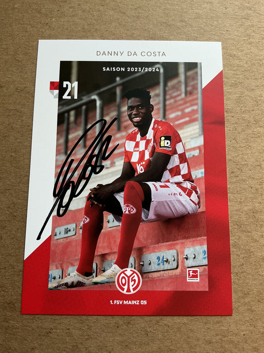 Danny da Costa, Germany 🇩🇪 FSV Mainz 05 2023/24 hand signed