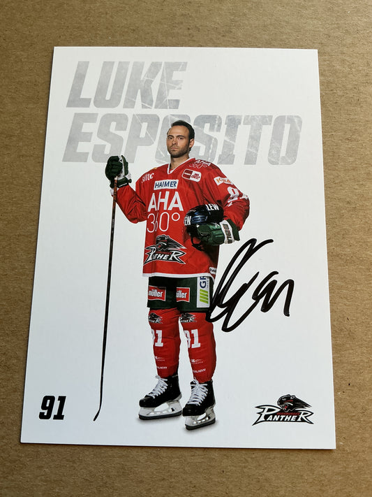Luke Esposito, USA 🇺🇸 Augsburg Panther 2023/24 hand signed