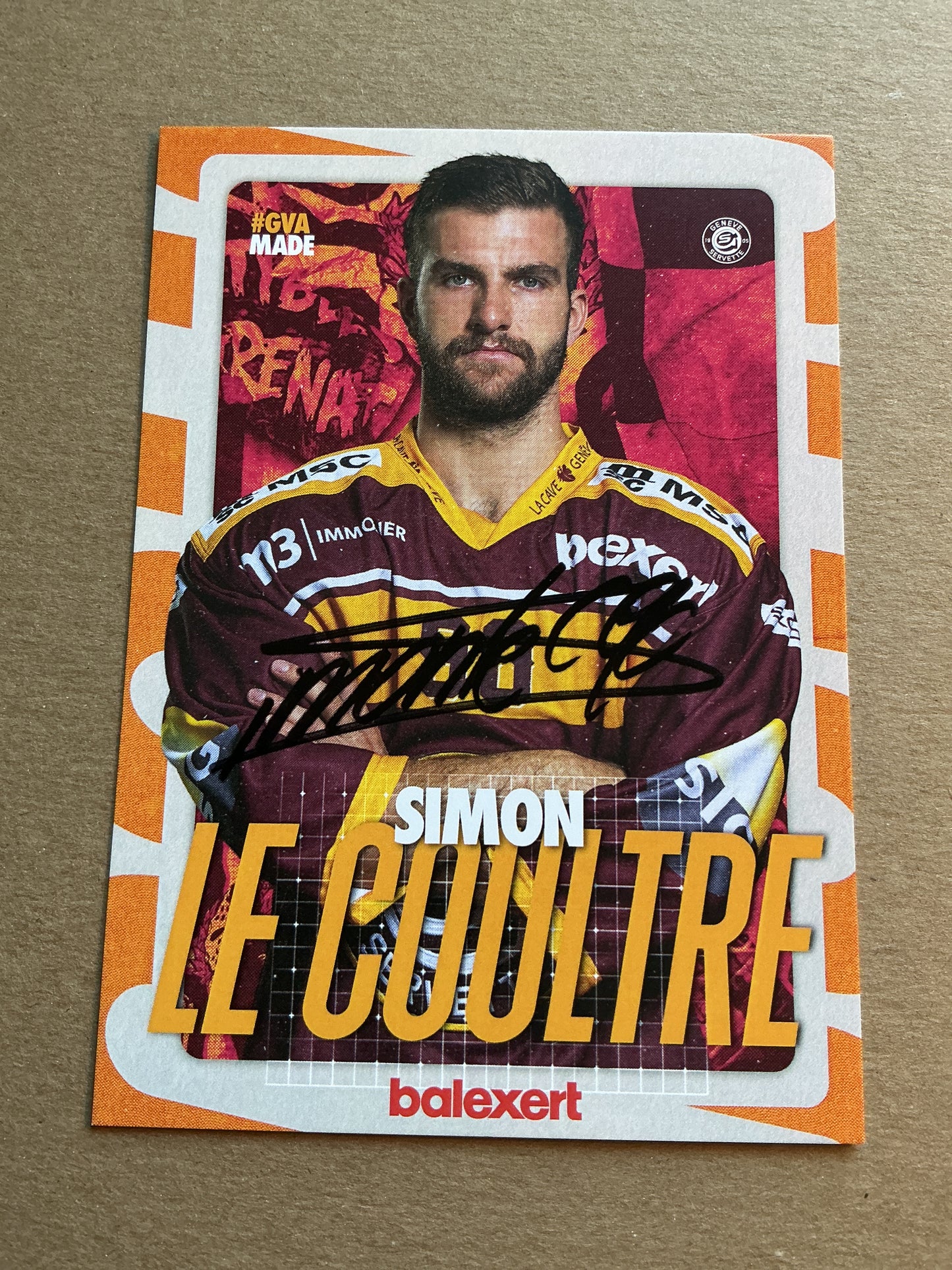 Simon Le Coultre, Switzerland 🇨🇭 Geneve-Servette HC 2024/25 hand signed