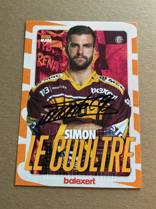 Simon Le Coultre, Switzerland 🇨🇭 Geneve-Servette HC 2024/25 hand signed