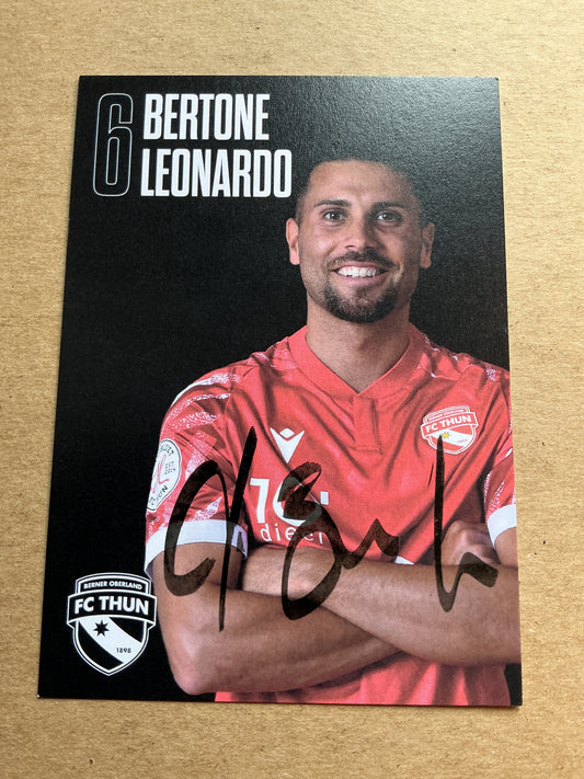 Leonardo Bertone, Switzerland 🇨🇭 FC Thun 2024/25 hand signed