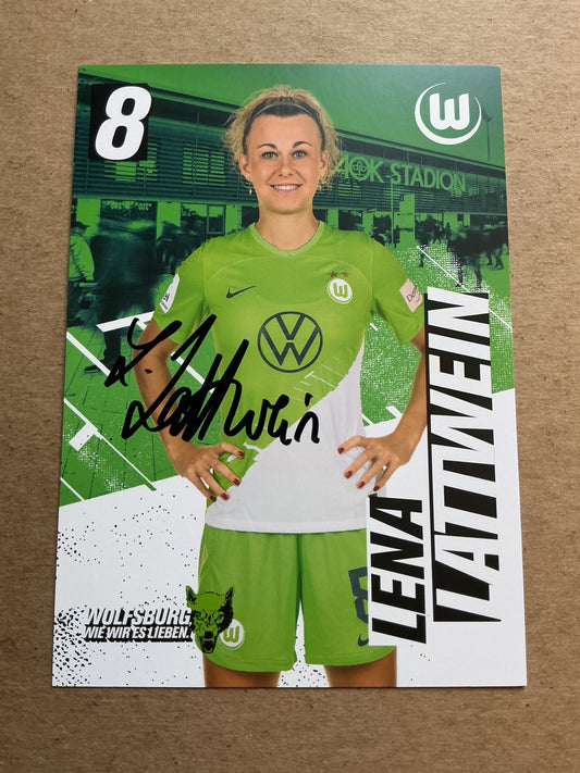 Lena Lattwein, Germany 🇩🇪 VfL Wolfsburg 2023/24 hand signed