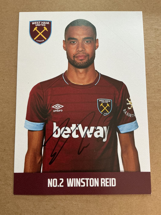Winston Reid, New Zealand 🇳🇿 West Ham United 2018/19 hand signed