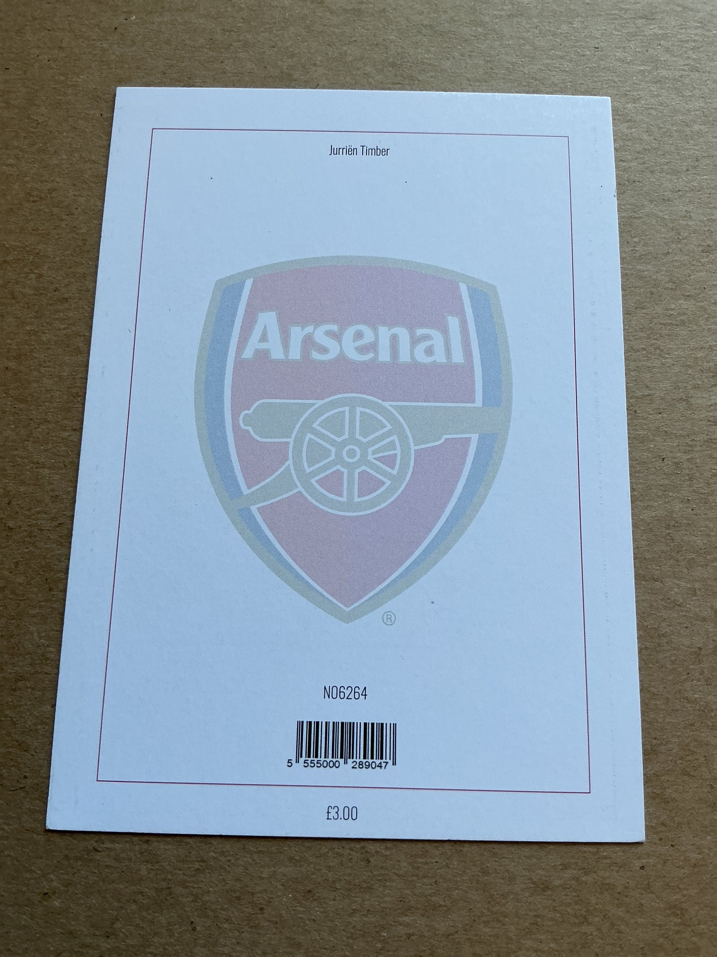 Jurrien Timber, Netherlands 🇳🇱 Arsenal FC 2023/24 hand signed