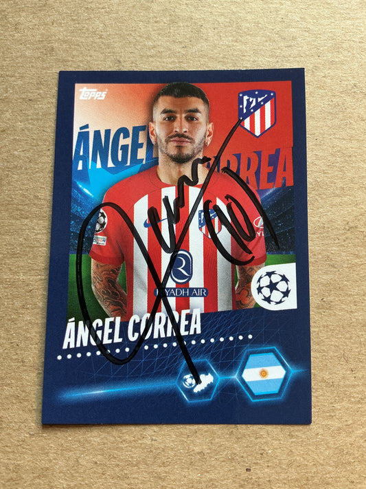 Angel Correia, Argentina 🇦🇷 Atletico Madrid 2023/24 Topps hand signed