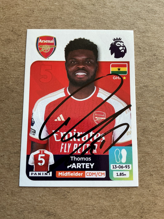 Thomas Partey, Ghana 🇬🇭 Arsenal FC 2024 Panini hand signed