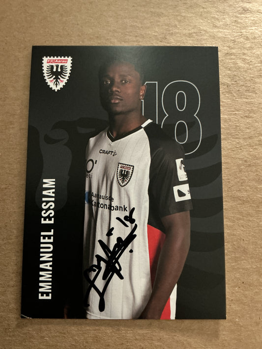 Emmanuel Essiam, Ghana 🇬🇭 FC Aarau 2024/25 hand signed