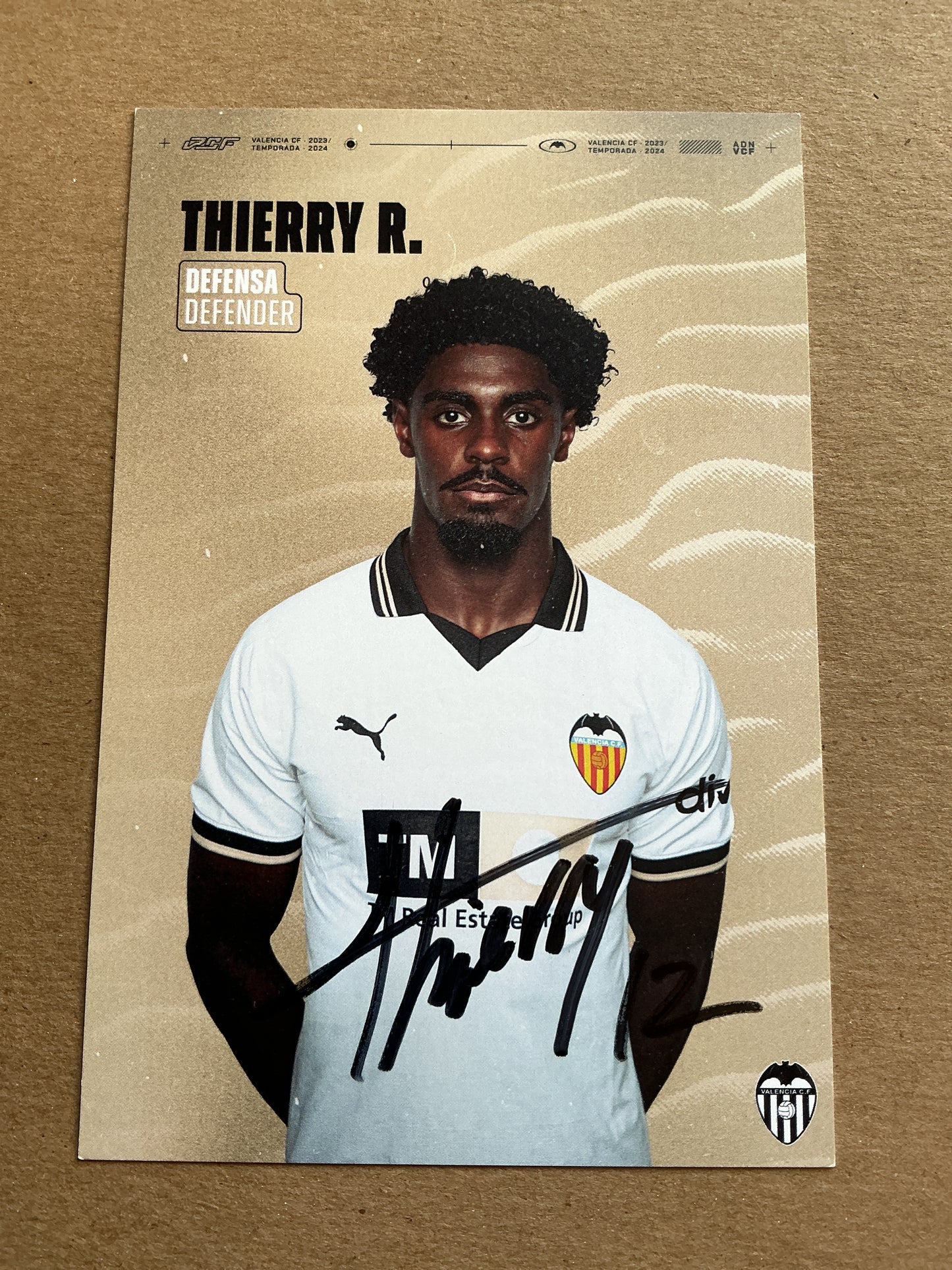 Thierry Correia, Portugal 🇵🇹 Valencia CF 2023/24 hand signed