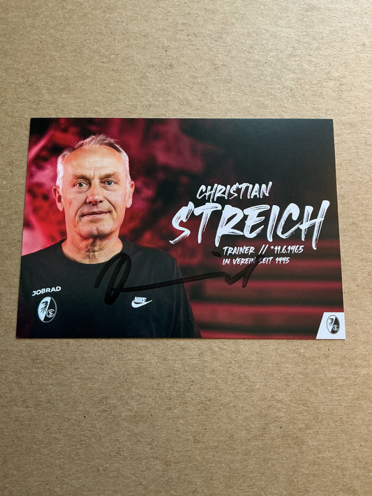 Christian Streich, Germany 🇩🇪 SC Freiburg 2023/24 hand signed