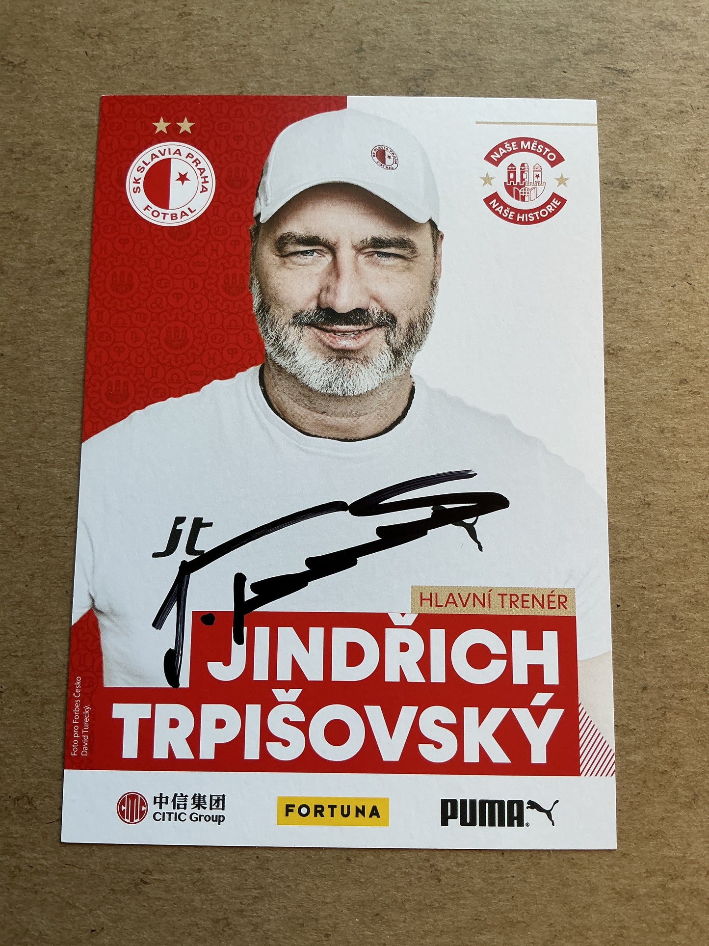 Jindřich Trpišovský, Czech Republic 🇨🇿 SK Slavia Prague 2020/21 hand signed