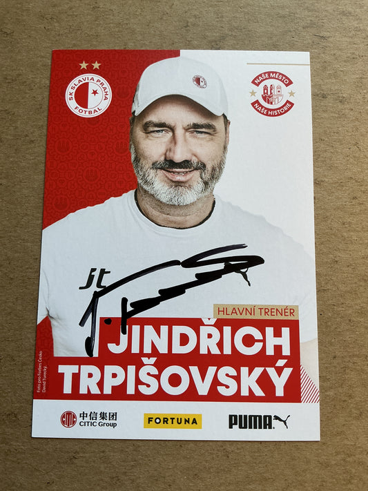 Jindřich Trpišovský, Czech Republic 🇨🇿 SK Slavia Prague 2020/21 hand signed