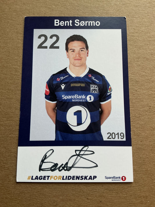 Bent Sørmo, Norway 🇳🇴 Kristiansund BK 2019/20 hand signed