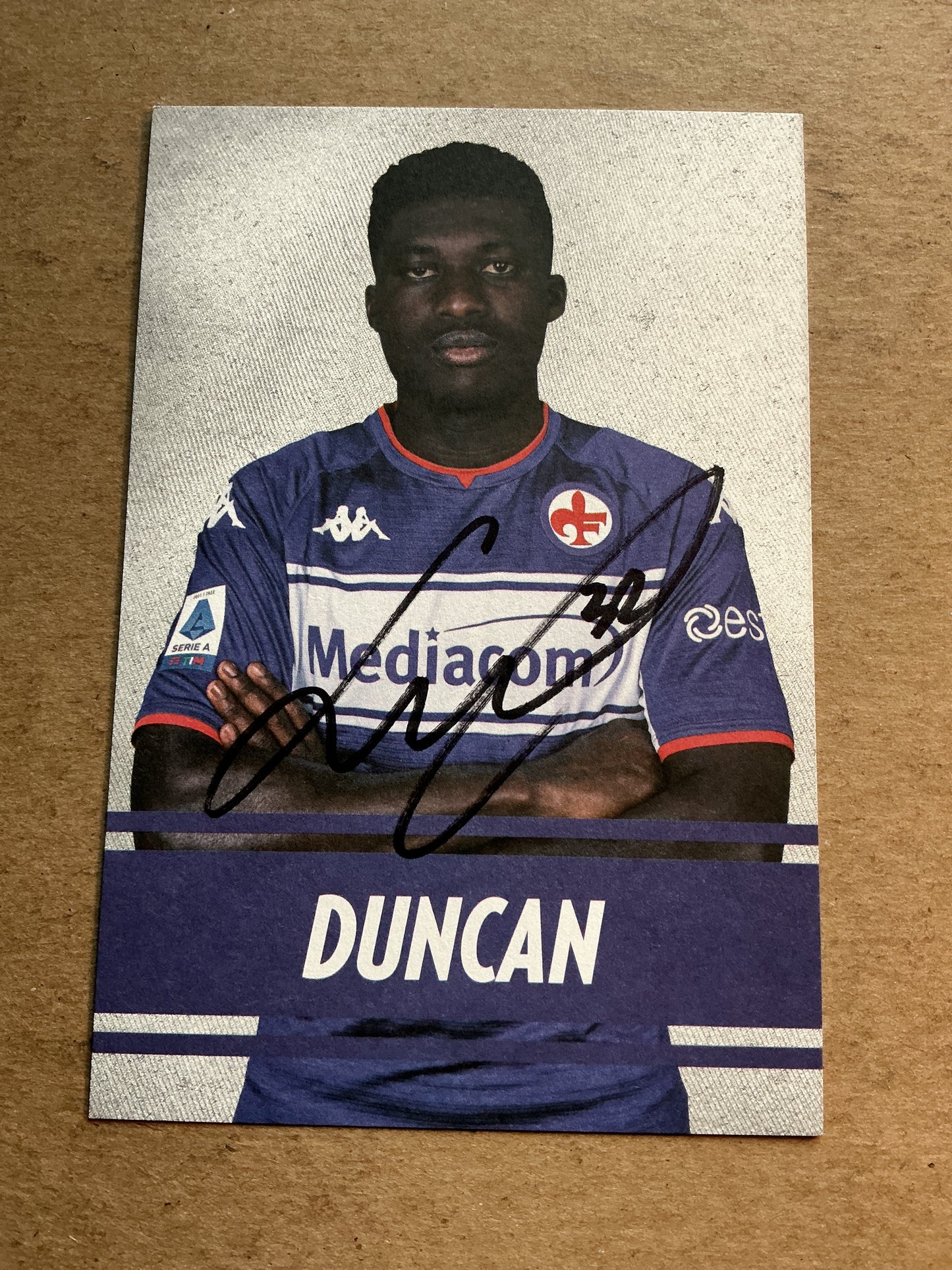 Alfred Duncan, Ghana 🇬🇭 ACF Fiorentina 2021/22 hand signed
