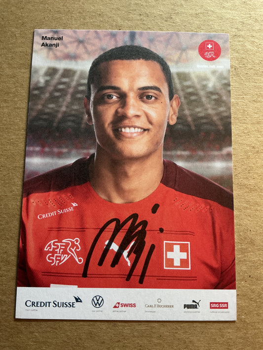 Manuel Akanji, Switzerland 🇨🇭 FIFA World Cup 2022 hand signed