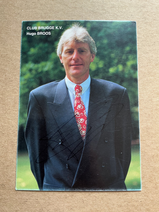 Hugo Broos, Belgium 🇧🇪 Club Brugge 1993/94 hand signed