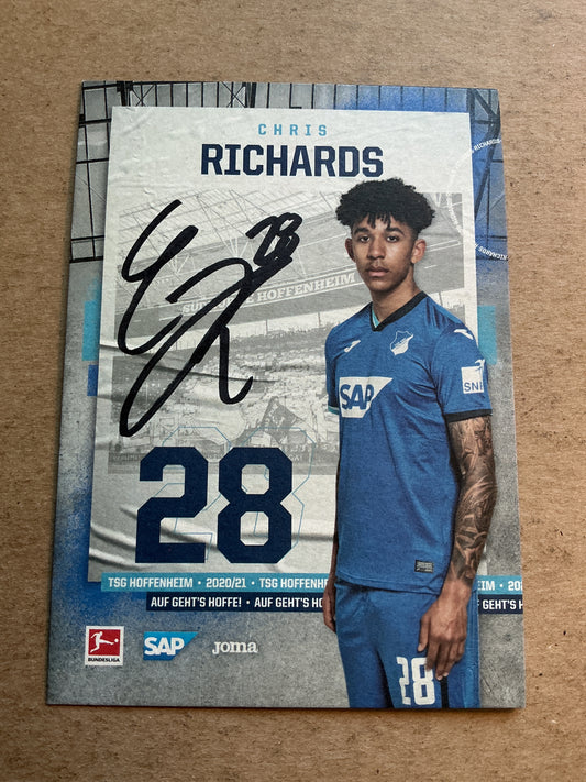 Chris Richards, USA 🇺🇸 TSG 1899 Hoffenheim 2020/21 hand signed