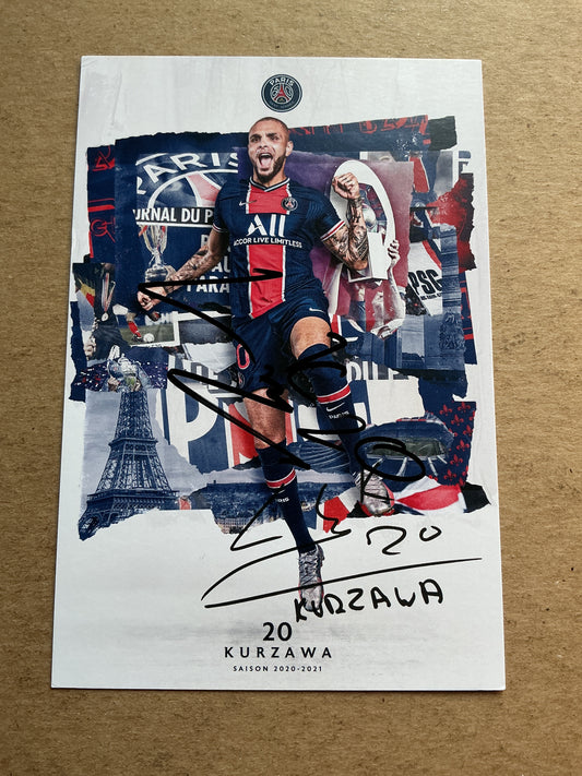 Layvin Kurzawa, France 🇫🇷 Paris Saint-Germain 2020/21 hand signed