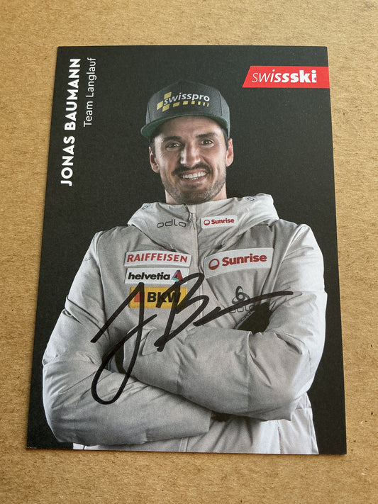 Jonas Baumann, Switzerland 🇨🇭 Cross Country Winter 2023/24 hand signed