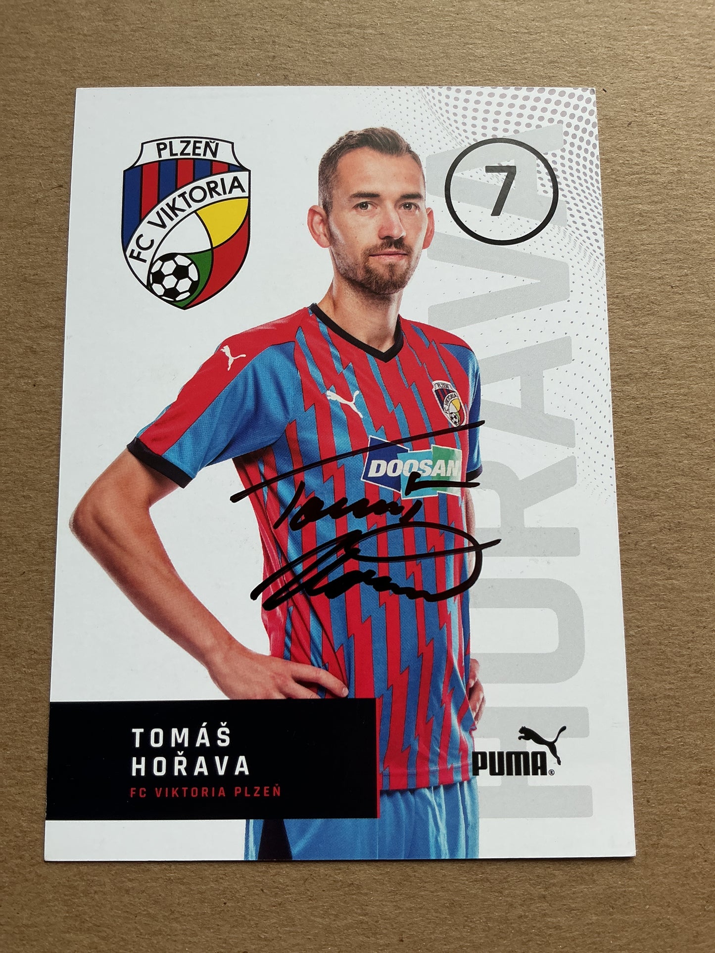 Tomáš Hořava, Czech Republic 🇨🇿 FC Viktoria Plzeň 2019/20 hand signed