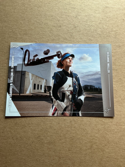Oceanne Muller, France 🇫🇷 Shooting Summer Olympics 2024 hand signed