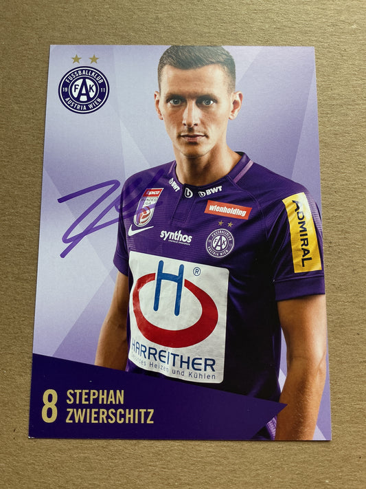 Stephan Zwierschitz, Austria 🇦🇹 Austria Wien 2019/20 hand signed
