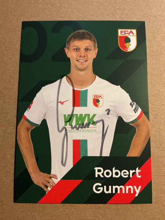 Robert Gumny, Poland 🇵🇱 FC Augsburg 2023/24 hand signed
