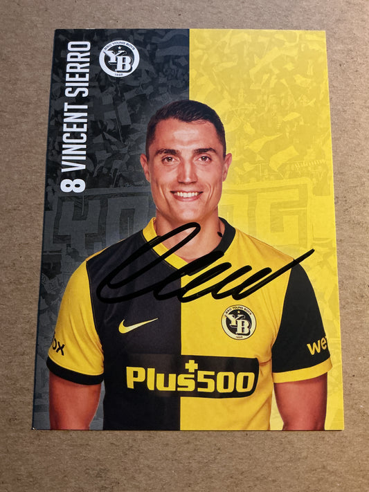Vincent Sierro, Switzerland 🇨🇭 BSC Young Boys 2021/22 hand signed