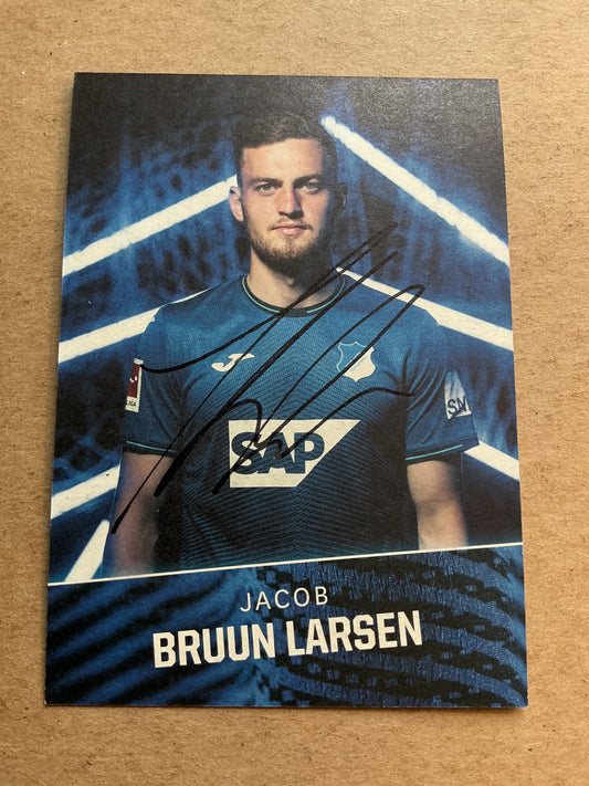 Jacob Bruun Larsen, Denmark 🇩🇰 TSG 1899 Hoffenheim 2021/22 hand signed
