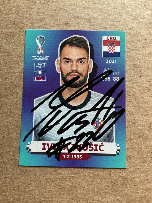 Ivica Ivusic, Croatia 🇭🇷 FIFA World Cup 2022 Panini hand signed