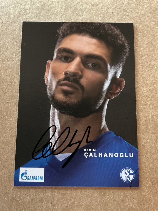 Kerim Çalhanoglu, Germany 🇩🇪 FC Schalke 04 2021/22 hand signed