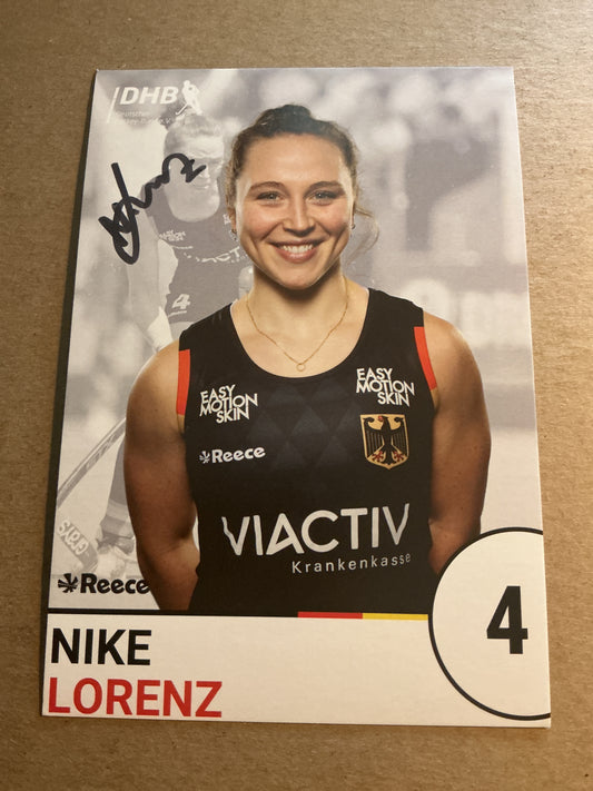 Nike Lorenz, Germany 🇩🇪 Field Hockey Summer Olympics 2024 hand signed