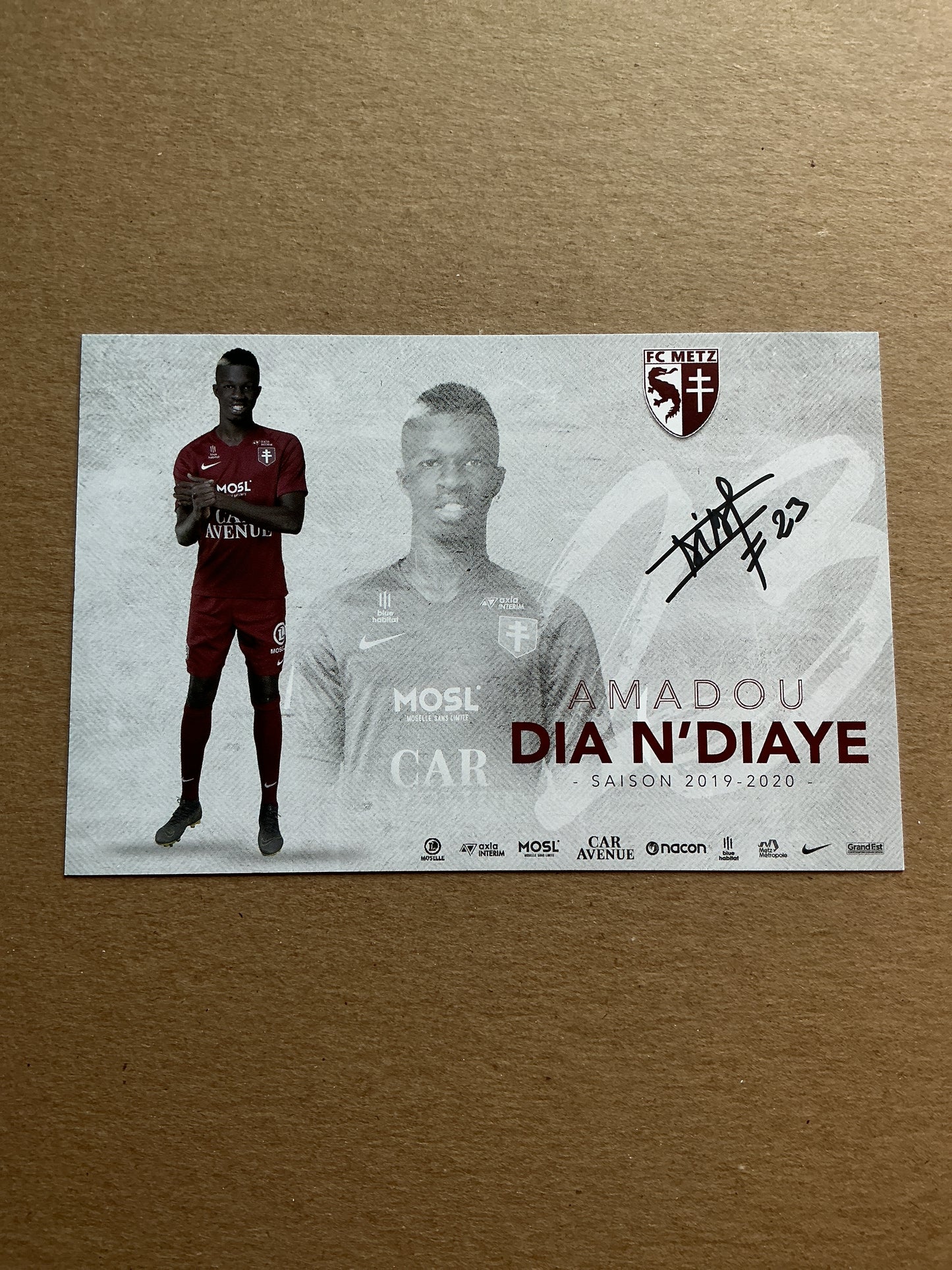 Amadou Dia N’Diaye, Senegal 🇸🇳 FC Metz 2019/20 hand signed