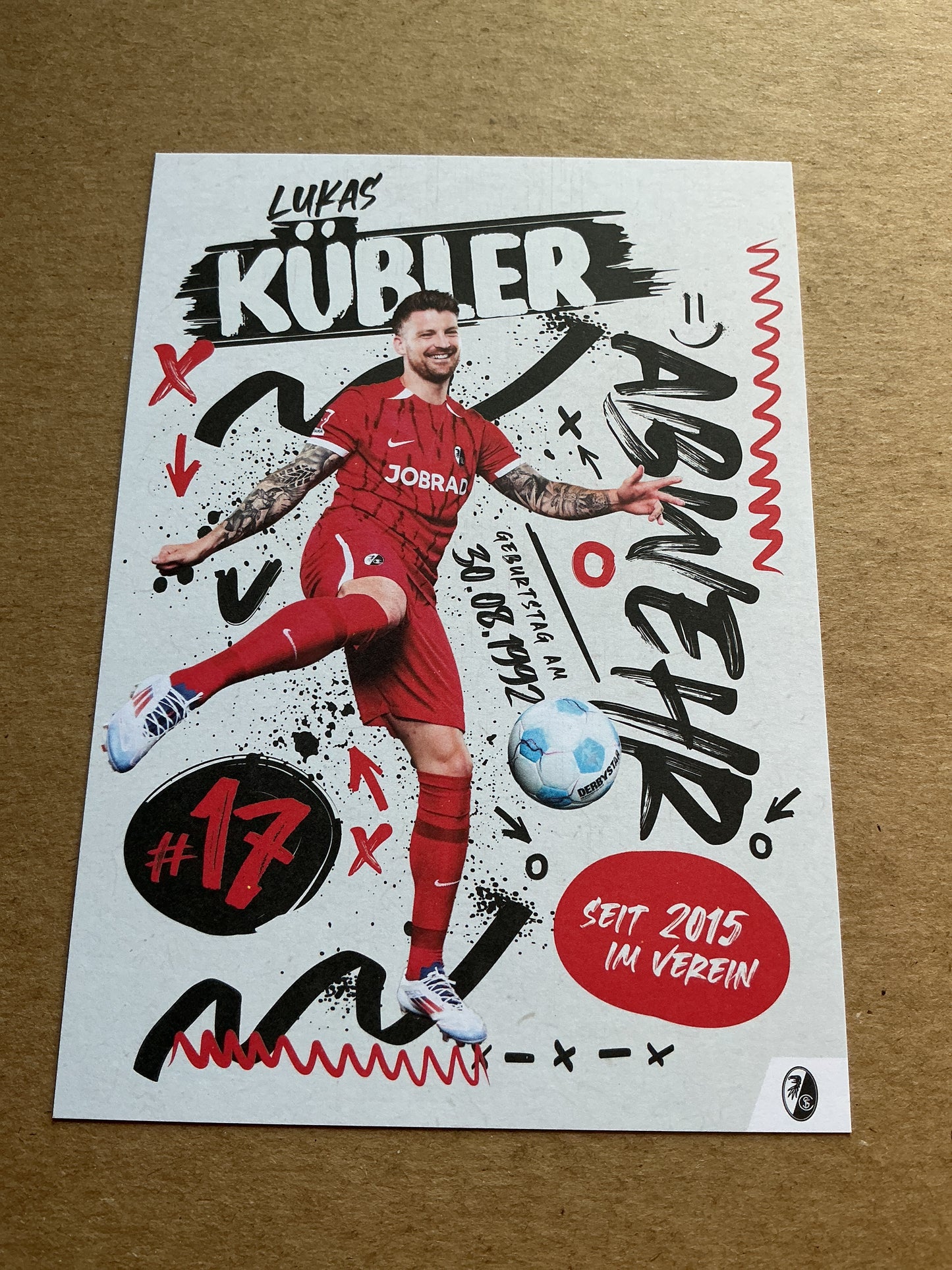 Lukas Kübler, Germany 🇩🇪 SC Freiburg 2024/25 hand signed