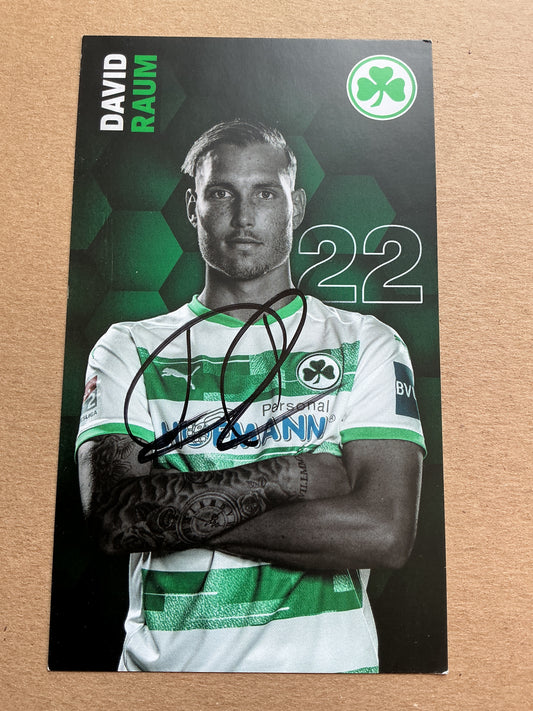 David Raum, Germany 🇩🇪 SpVgg Greuther Fürth 2020/21 hand signed