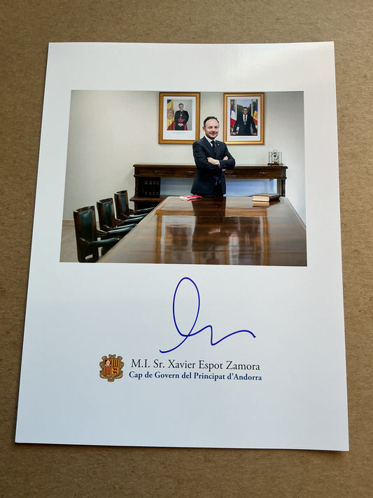 Xavier Espot Zamora, Andorra 🇦🇩 Prime Minister hand signed