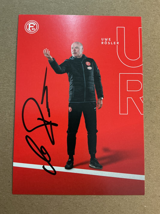 Uwe Rösler, Germany 🇩🇪 Fortuna Düsseldorf 2020/21 hand signed