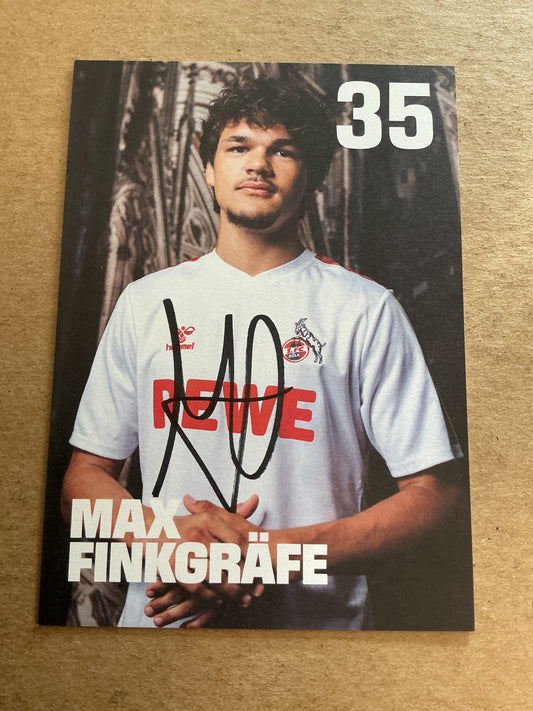 Max Finkgräfe, Germany 🇩🇪 1.FC Köln 2023/24 hand signed